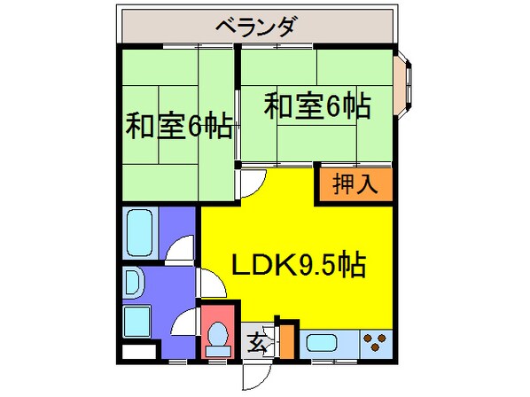 ハイツ幸の物件間取画像